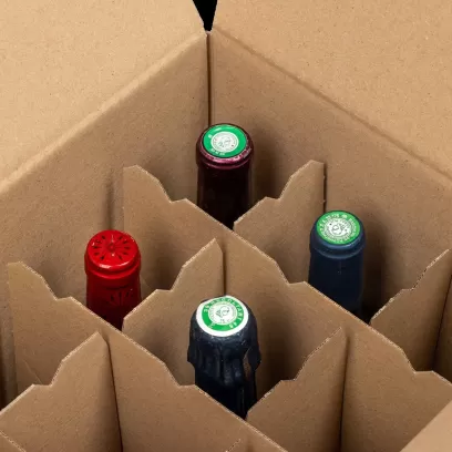Lot de 5 cartons 12 bouteilles renforcés | La Tribu du Carton