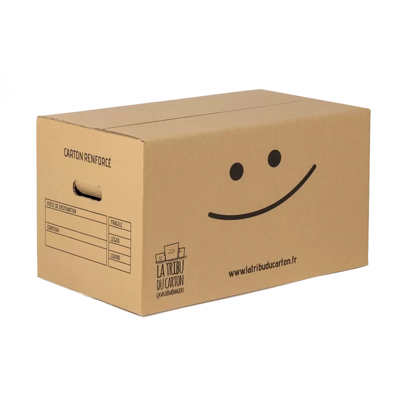 Lot 60 cartons renforcés avec poignées | La Tribu du Carton
