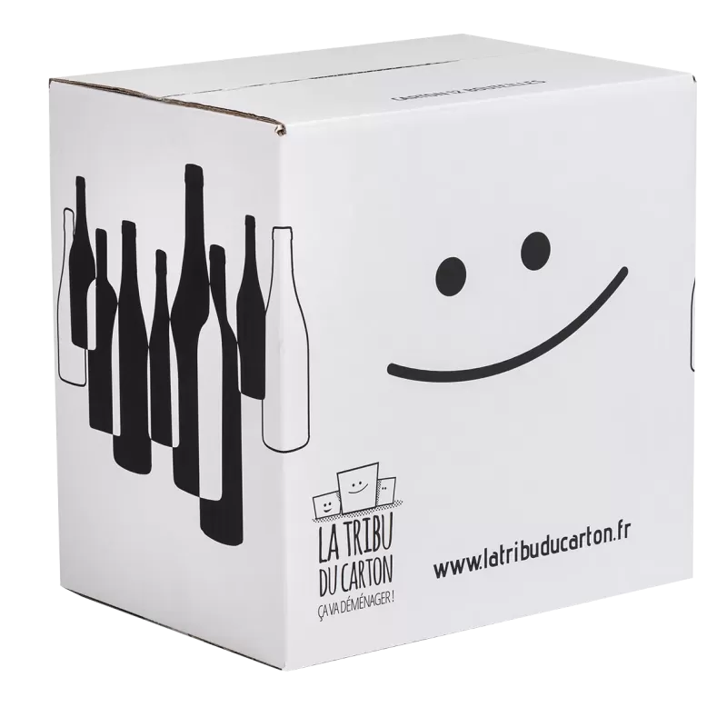 Lot de 5 cartons 12 bouteilles renforcés | La Tribu du Carton