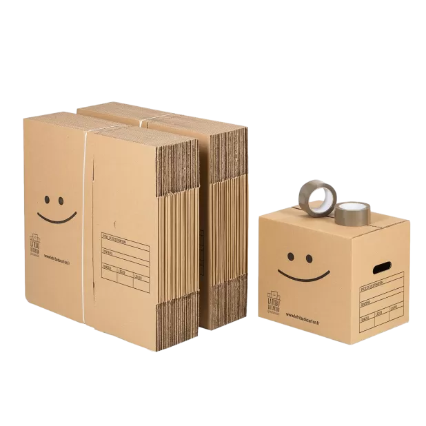 40 cartons à livres avec poignées