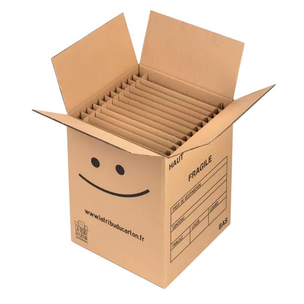 Carton barrel 24-48 assiettes avec poignées