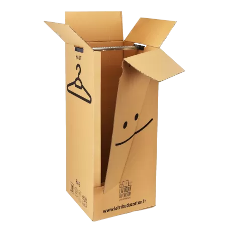 Carton grande penderie avec porte frontale