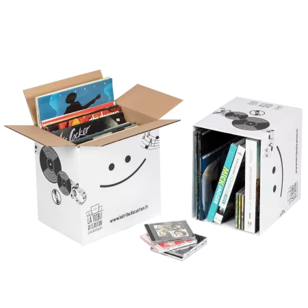 Carton demenagement  renforcé pour vinyle