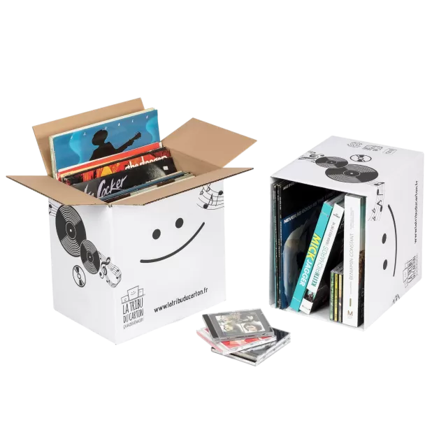 Carton demenagement  renforcé pour vinyle