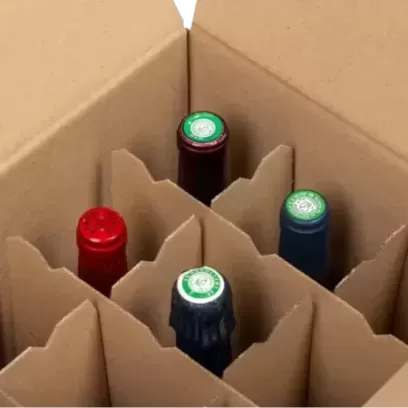 Carton renforcé 12 bouteilles avec compartiment pour déménagement