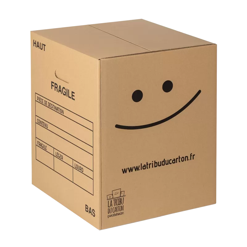 Carton déménagement ultra-renforcé avec poignées grand volume