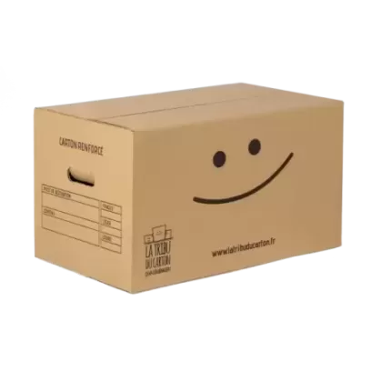 Carton déménagement renforcé avec poignées | 55 x 35 x 30 cm